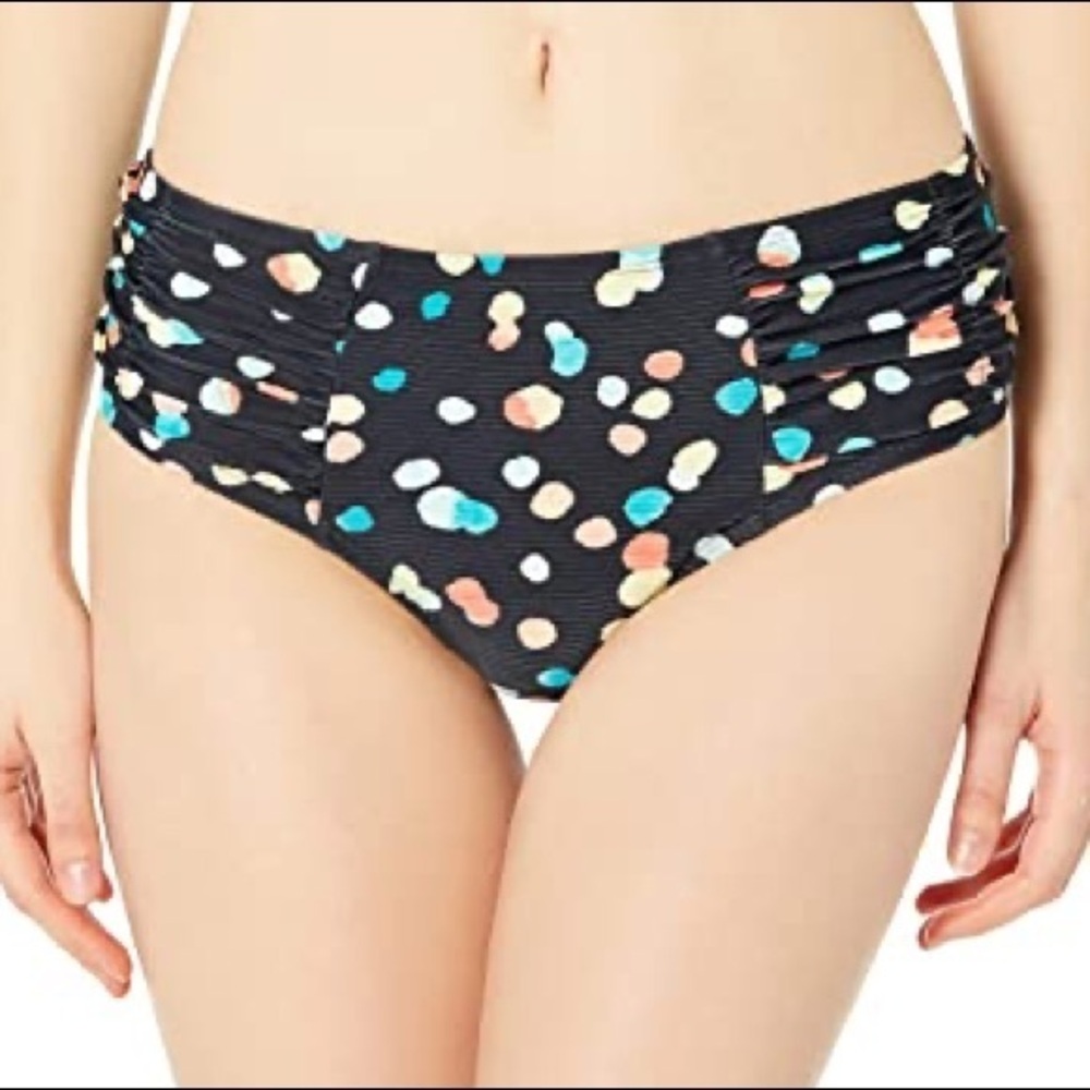 NWT Skye Women's Alessia Hi Waist Ruched Bikini Bottom